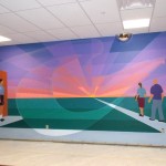 Mural in process